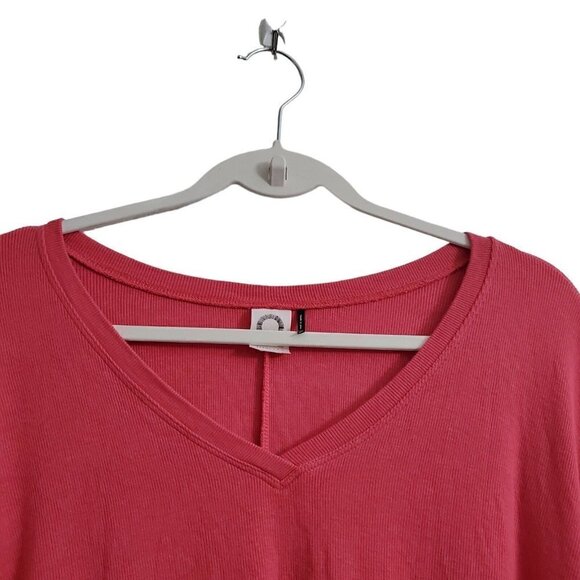 Anthropologie Akemi + Kin Blouse XS Small Pink Capa Fluttered Tunic Top Oversize - Picture 3 of 11